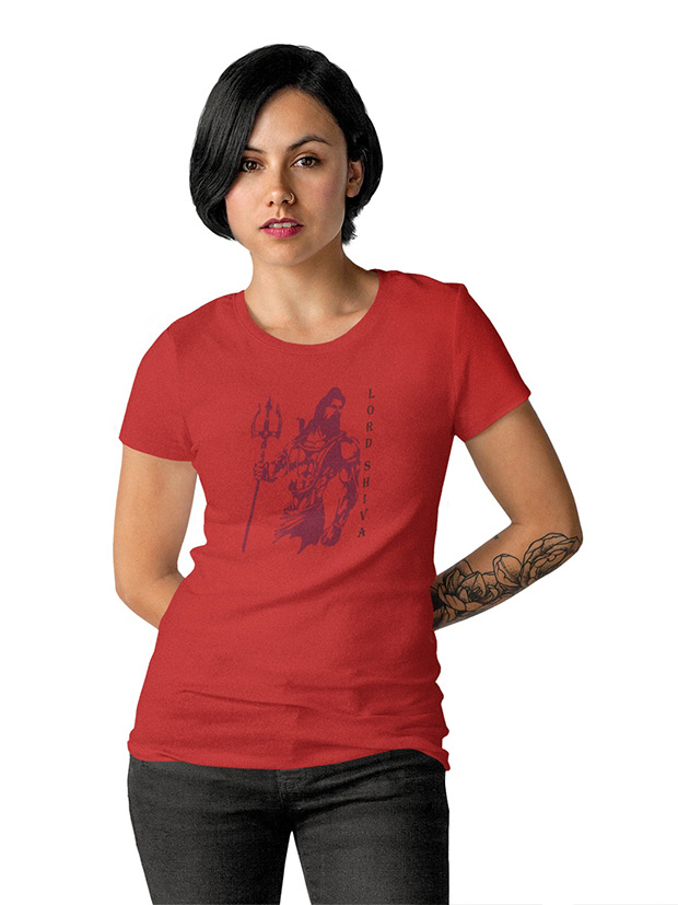 Lord Shiva Round Neck T-Shirt for Women - Printed Unisex trending Tee ...
